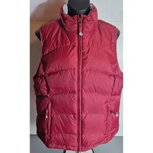 L.L. Bean Womens Misses Goose Down Puffer Vest L Maroon